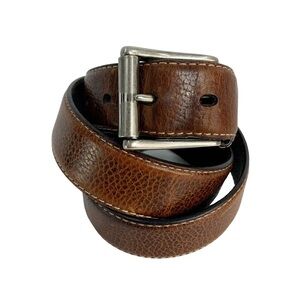 Columbia Sportswear Brown Pebbled Leather Work Workwear Career Buckle Belt